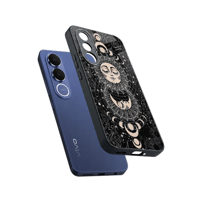 Solar Eclipse sleek vivo v70 fe cover with tempered glass back and TPU edges