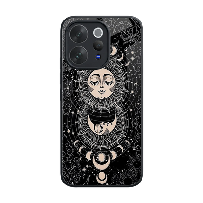 Solar Eclipse back phone cover | glass case for vivo v70