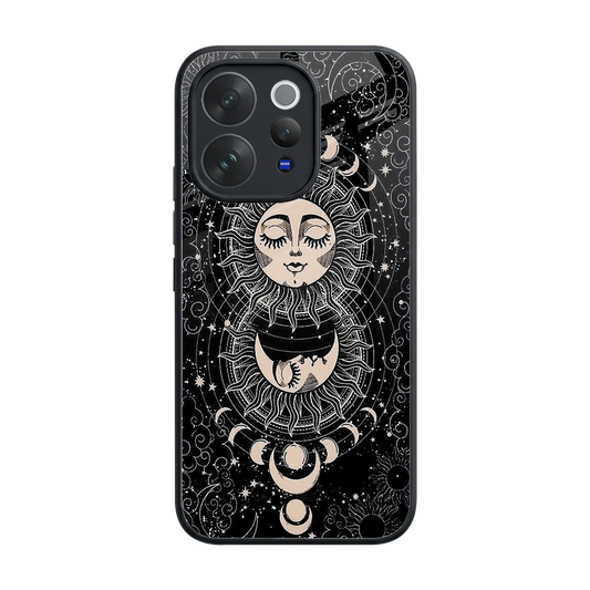 Solar Eclipse back phone cover | glass case for vivo v70