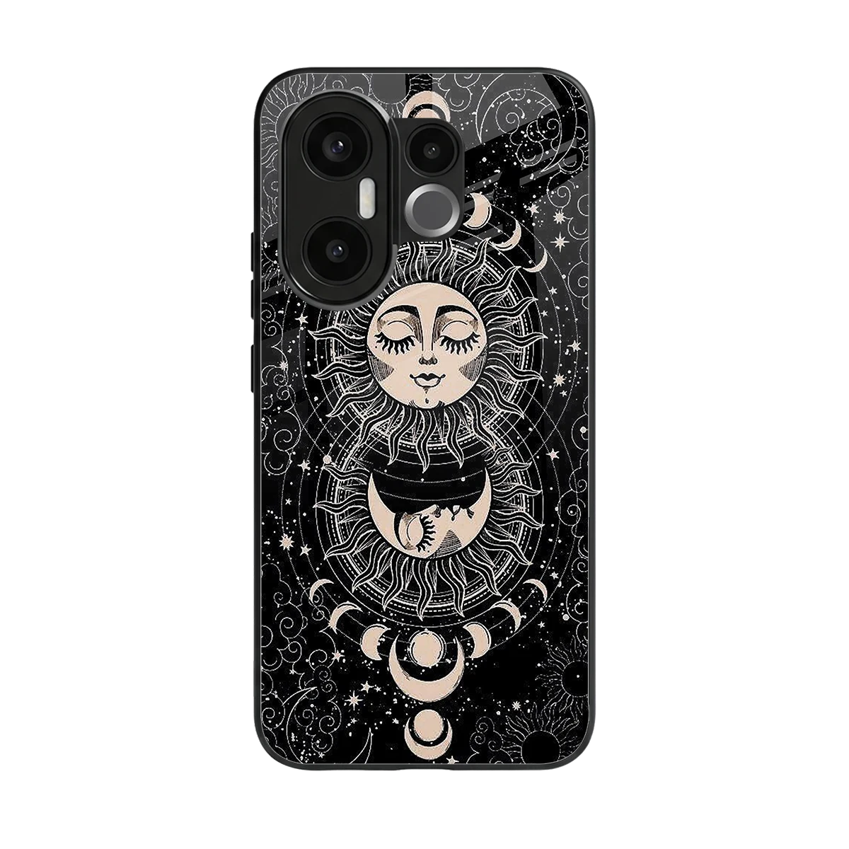 Solar Eclipse back phone cover | glass case for vivo x200 fe