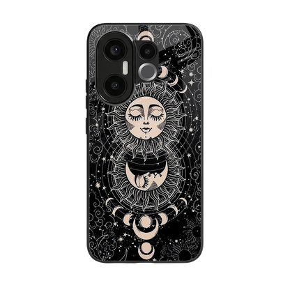Solar Eclipse back phone cover | glass case for vivo x200 fe