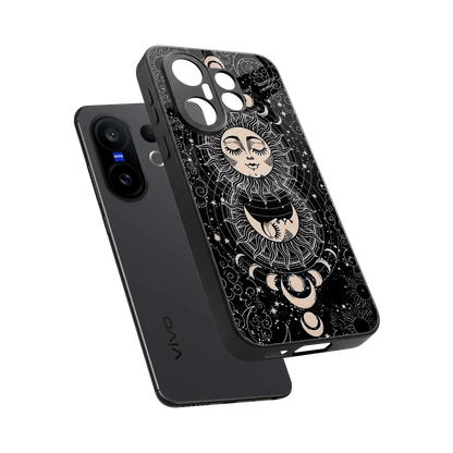 Solar Eclipse sleek vivo x200 fe cover with tempered glass back and TPU edges