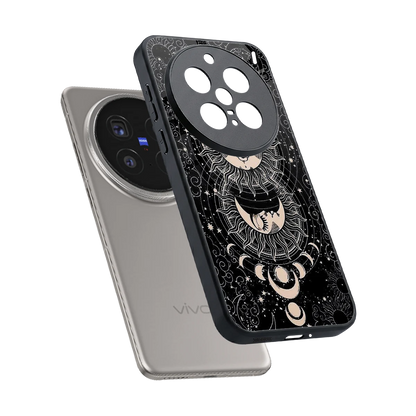 Solar Eclipse sleek vivo x200 pro cover with tempered glass back and TPU edges