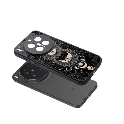 Solar Eclipse sleek vivo x300 pro cover with tempered glass back and TPU edges