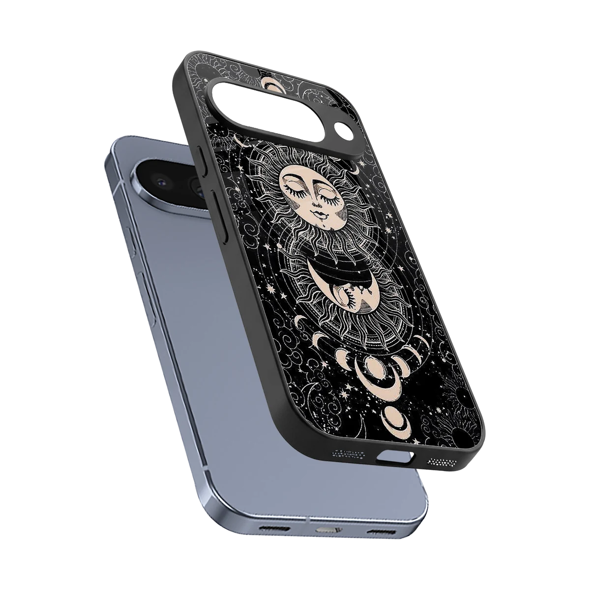 Solar Eclipse sleek google pixel 10 cover with tempered glass back and TPU edges