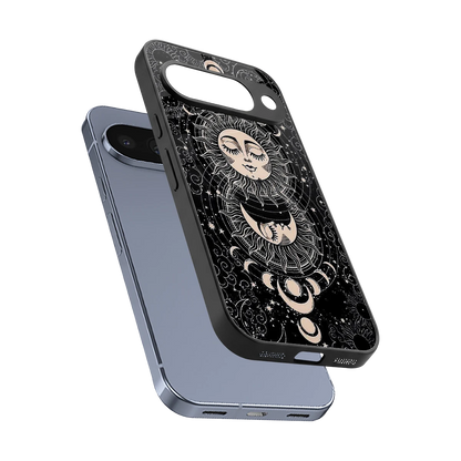 Solar Eclipse sleek google pixel 10 cover with tempered glass back and TPU edges