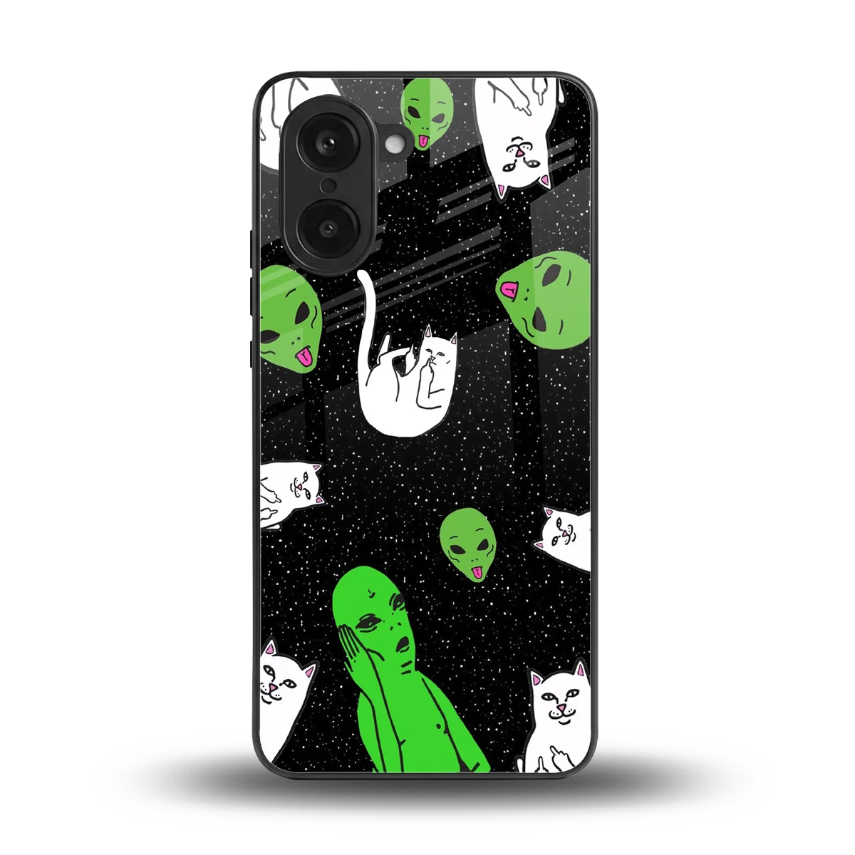 Space Kitty back phone cover | glass case for oneplus nord ce5 5g