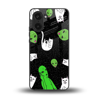 Space Kitty back phone cover | glass case for oneplus nord ce5 5g