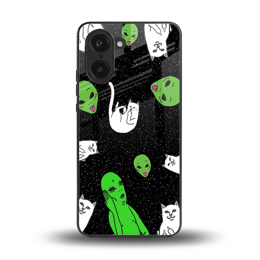 Space Kitty back phone cover | glass case for oneplus nord ce5 5g