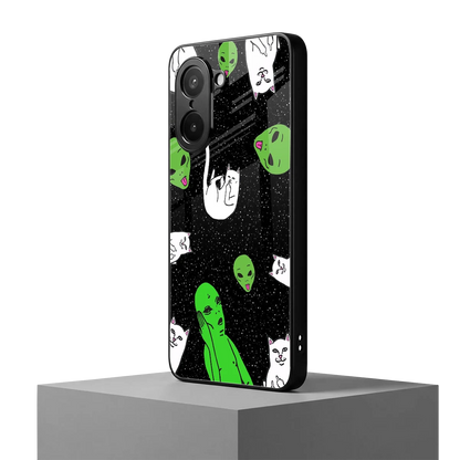 Space Kitty oneplus nord ce5 5g mobile cover | shockproof glass phone case