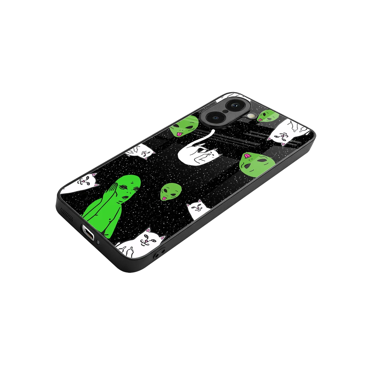 Space Kitty stylish phone case for oneplus nord ce5 5g | glossy glass and slim fit