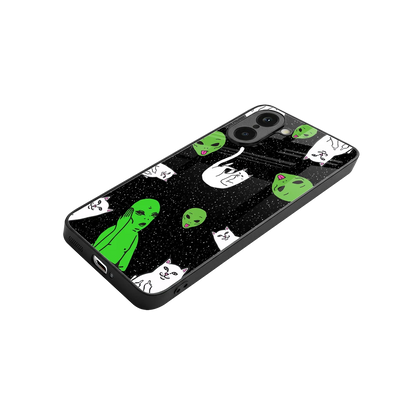 Space Kitty stylish phone case for oneplus nord ce5 5g | glossy glass and slim fit