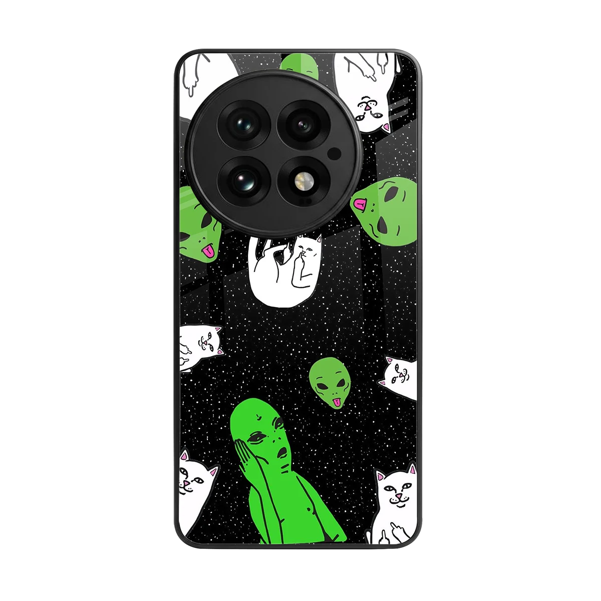 Space Kitty back phone cover | glass case for oneplus 13