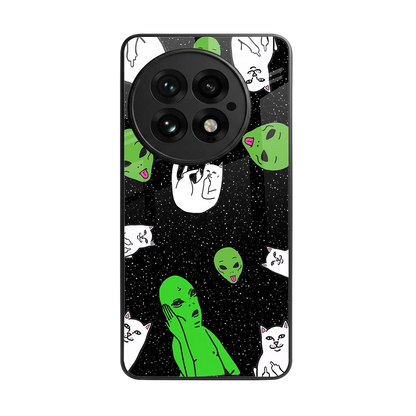 Space Kitty back phone cover | glass case for oneplus 13