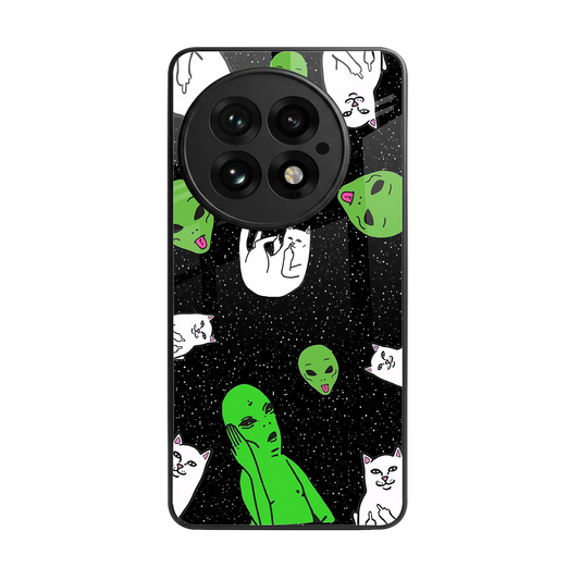 Space Kitty back phone cover | glass case for oneplus 13