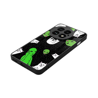 Space Kitty stylish phone case for oneplus 13 | glossy glass and slim fit