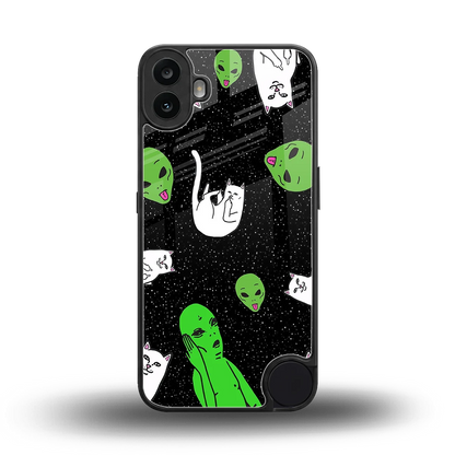 Space Kitty back phone cover | glass case for cmf nothing phone 1
