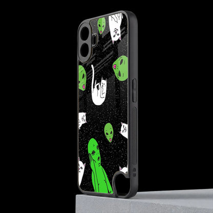 Space Kitty cmf nothing phone 1 mobile cover | shockproof glass phone case