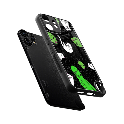 Space Kitty sleek cmf nothing phone 2 pro cover with tempered glass back and TPU edges