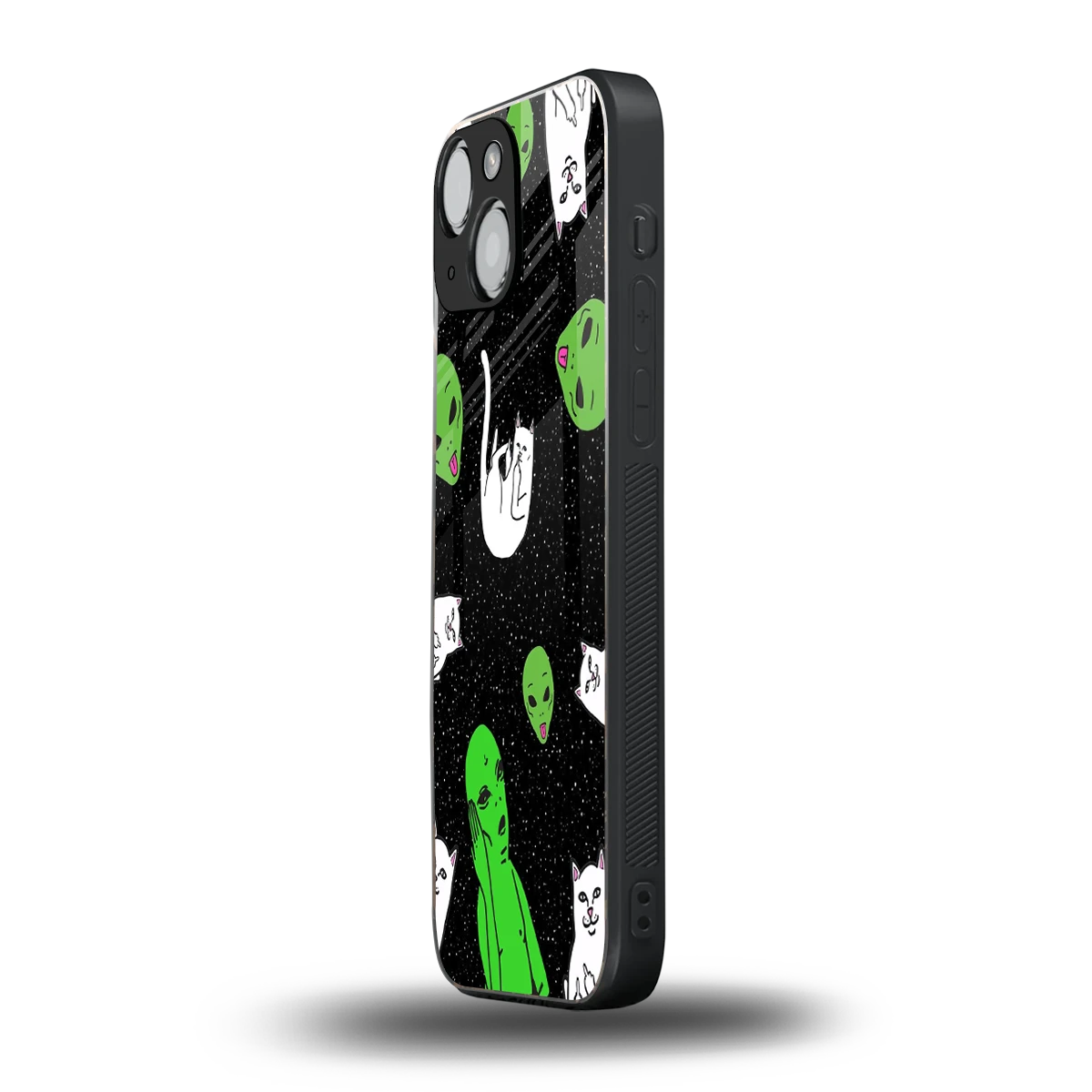 Space Kitty iphone 13 mini mobile cover | shockproof glass phone case