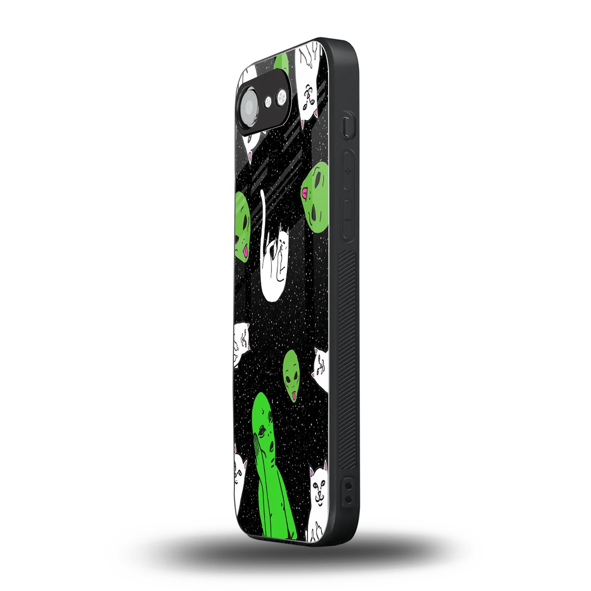 Space Kitty iphone 16e mobile cover | shockproof glass phone case