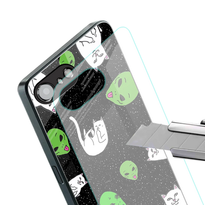 Space Kitty stylish phone case for iphone 16e | glossy glass and slim fit