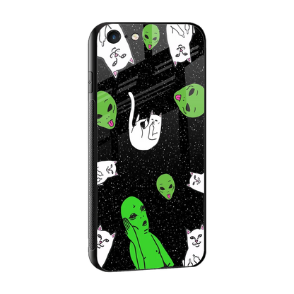 Space Kitty sleek iphone 6 cover with tempered glass back and TPU edges