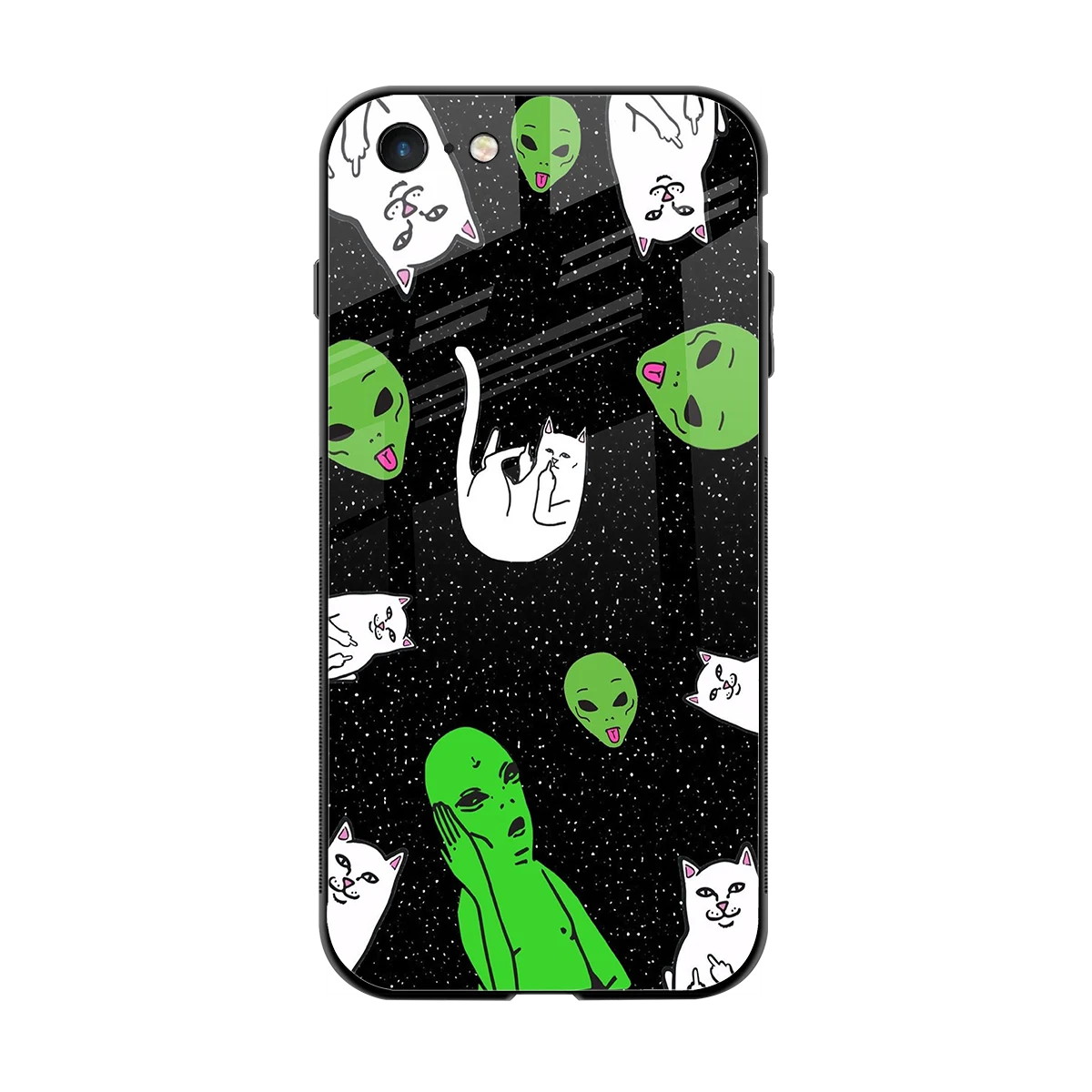 Space Kitty back phone cover | glass case for iphone 6