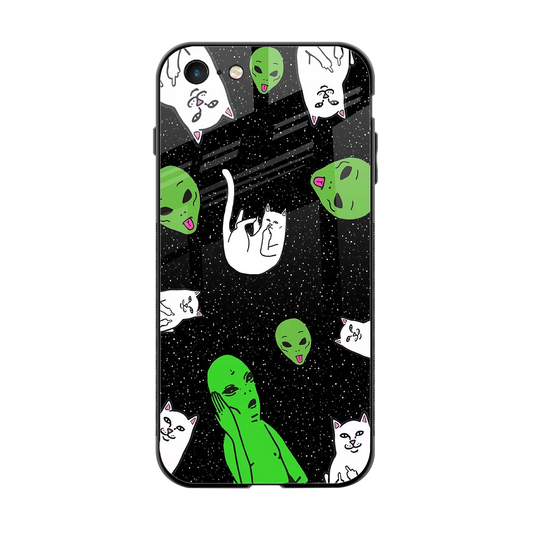Space Kitty back phone cover | glass case for iphone 6