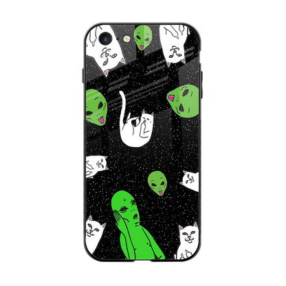 Space Kitty back phone cover | glass case for iphone 6s