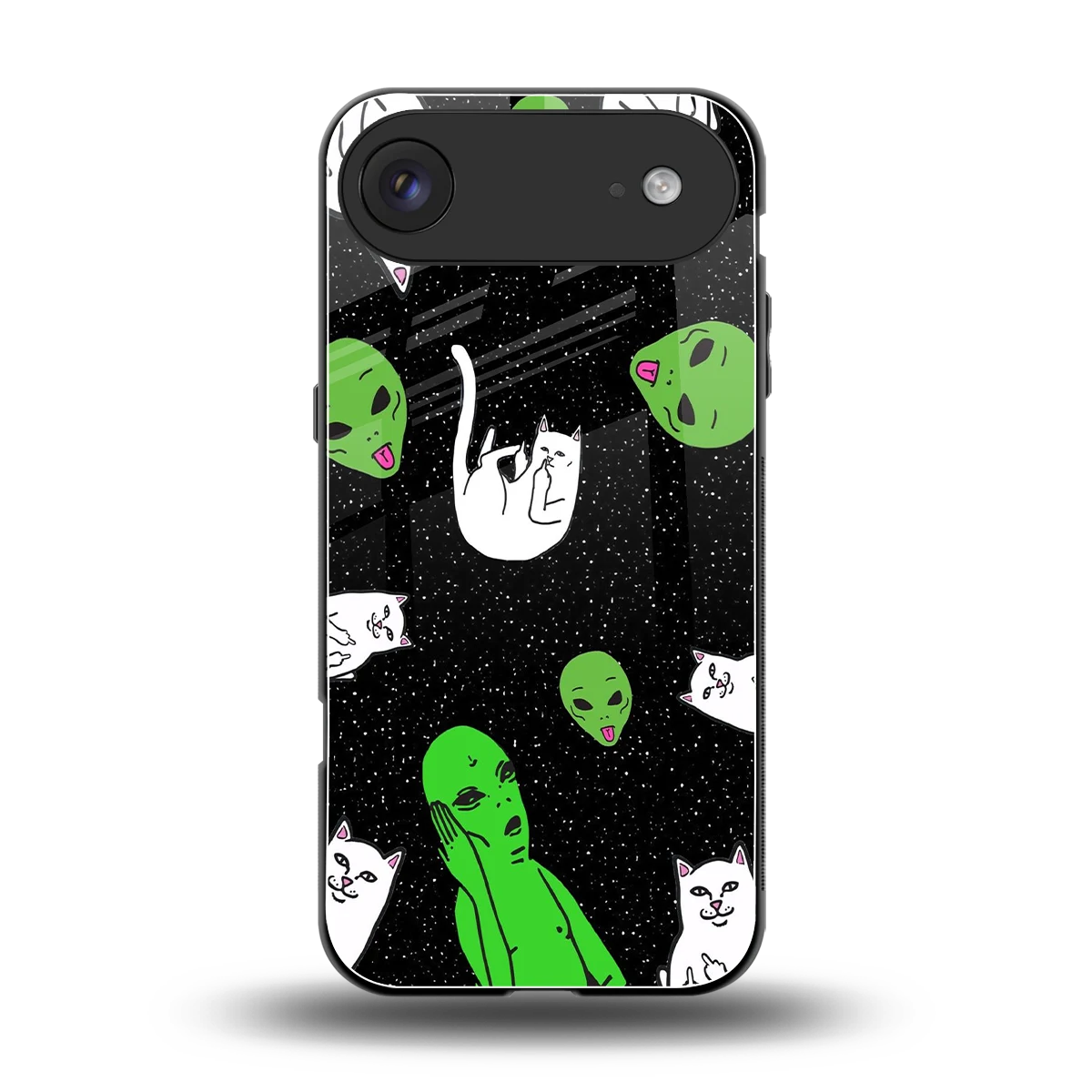 Space Kitty back phone cover | glass case for iphone air