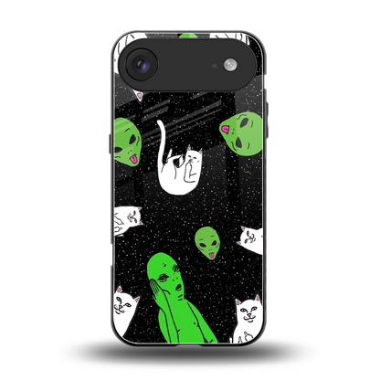 Space Kitty back phone cover | glass case for iphone air