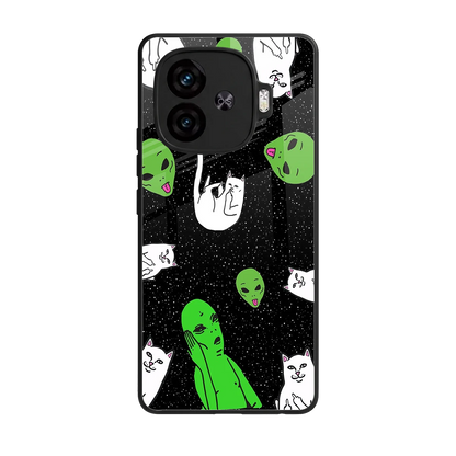 Space Kitty back phone cover | glass case for iqoo neo 10r 5g