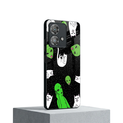 Space Kitty motorola edge 40 neo 5g mobile cover | shockproof glass phone case