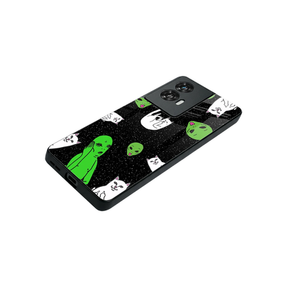 Space Kitty stylish phone case for motorola edge 50 fusion | glossy glass and slim fit