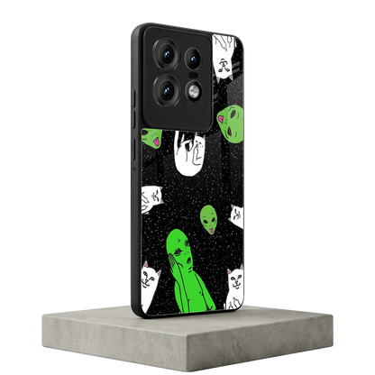 Space Kitty motorola edge 50 pro mobile cover | shockproof glass phone case