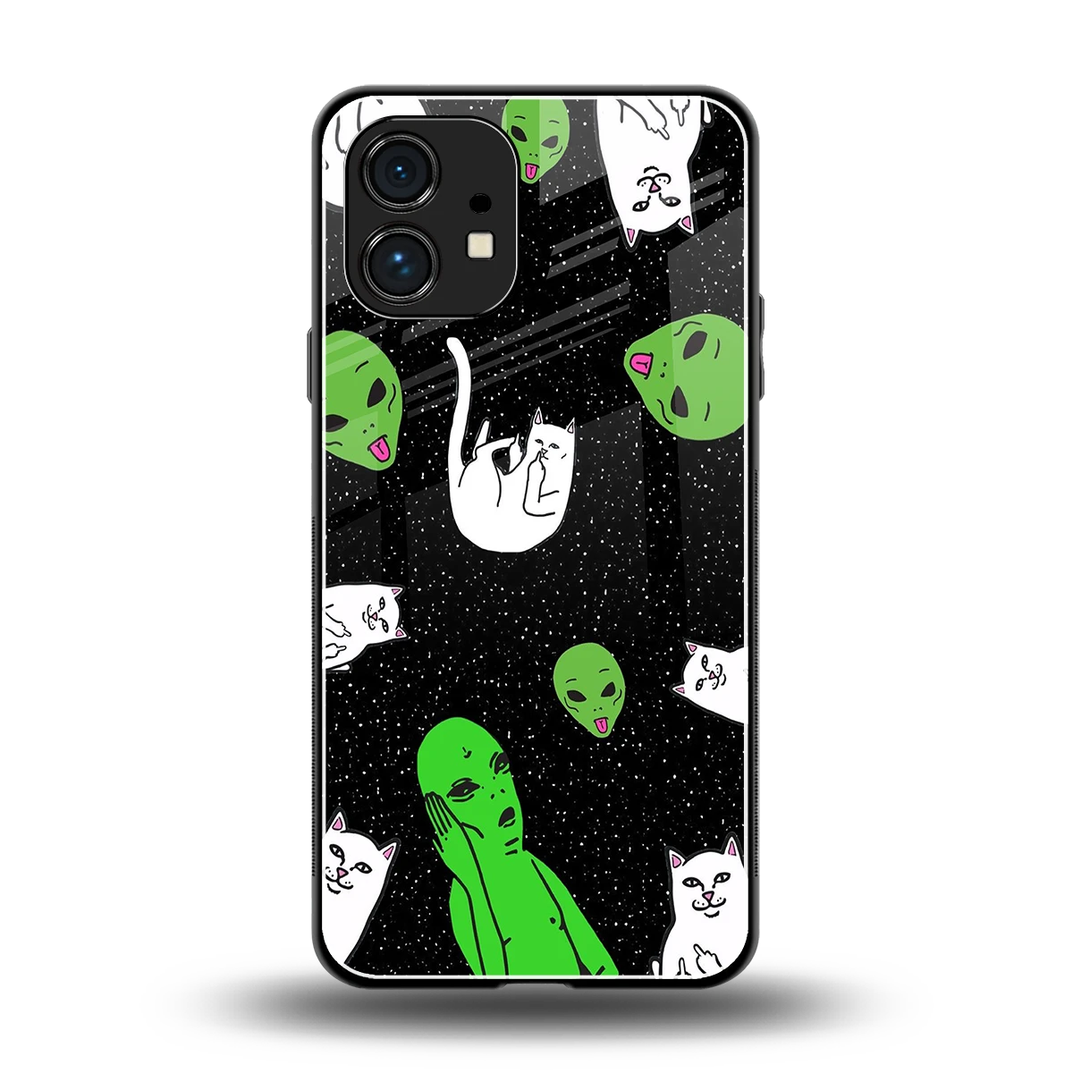 Space Kitty back phone cover | glass case for nothing phone 1