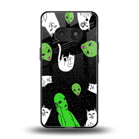 Space Kitty back phone cover | glass case for nothing phone 2a