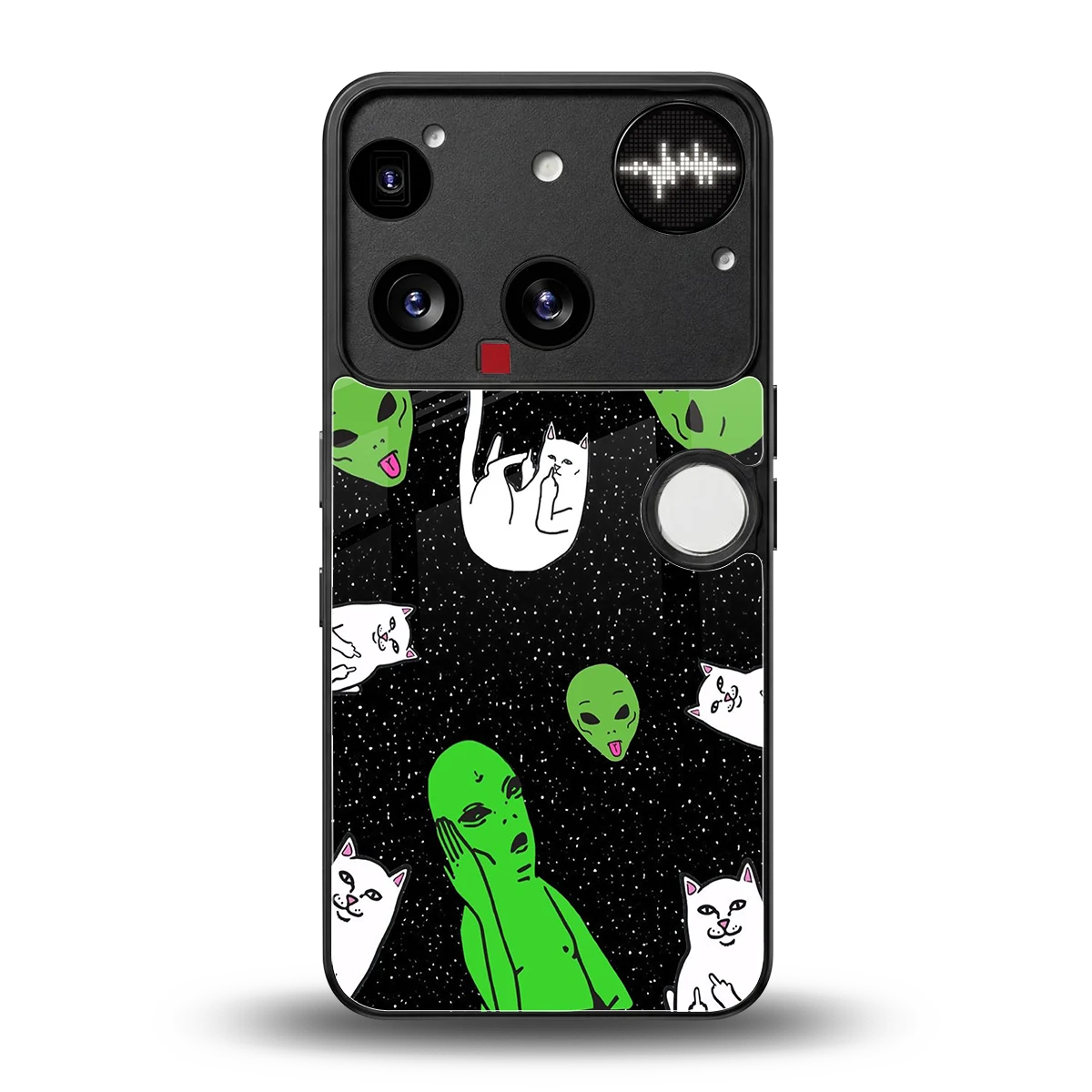 Space Kitty back phone cover | glass case for nothing phone 3