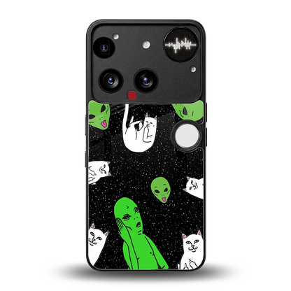Space Kitty back phone cover | glass case for nothing phone 3