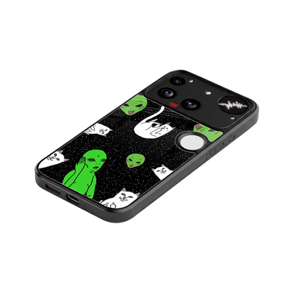 Space Kitty stylish phone case for nothing phone 3 | glossy glass and slim fit