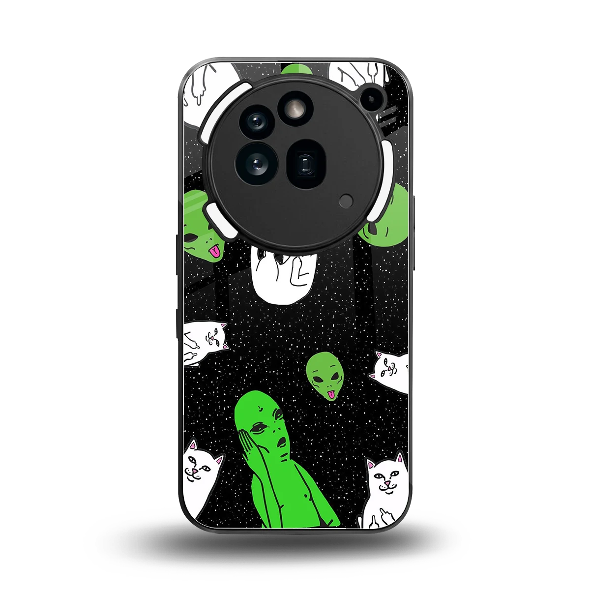 Space Kitty back phone cover | glass case for nothing phone 3a pro