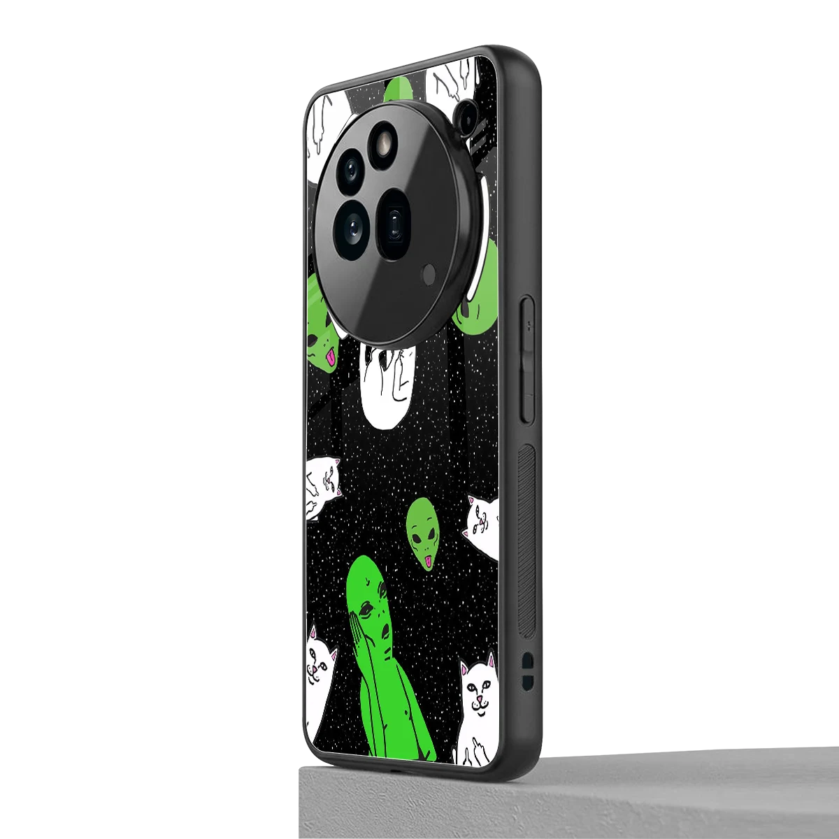 Space Kitty nothing phone 3a pro mobile cover | shockproof glass phone case