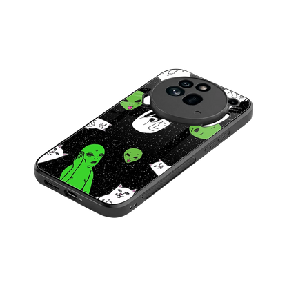 Space Kitty stylish phone case for nothing phone 3a pro | glossy glass and slim fit