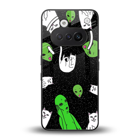 Space Kitty back phone cover | glass case for nothing phone 3a