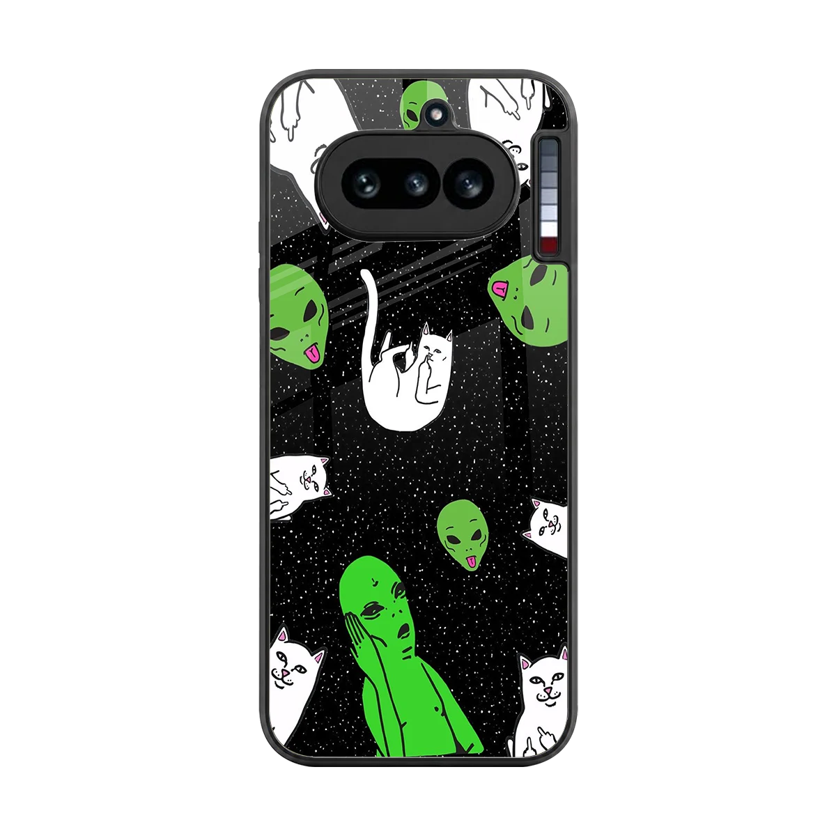 Space Kitty back phone cover | glass case for nothing phone 4a