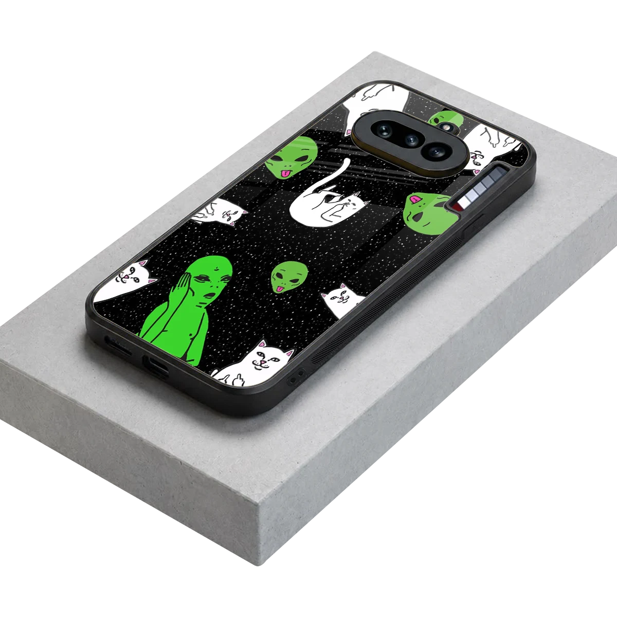 Space Kitty stylish phone case for nothing phone 4a | glossy glass and slim fit