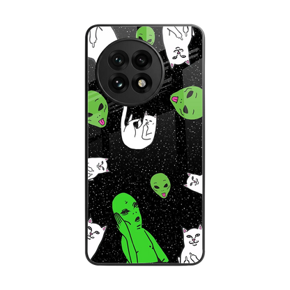 Space Kitty back phone cover | glass case for oneplus 13r