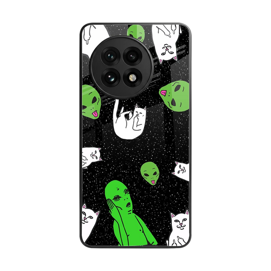 Space Kitty back phone cover | glass case for oneplus 13r