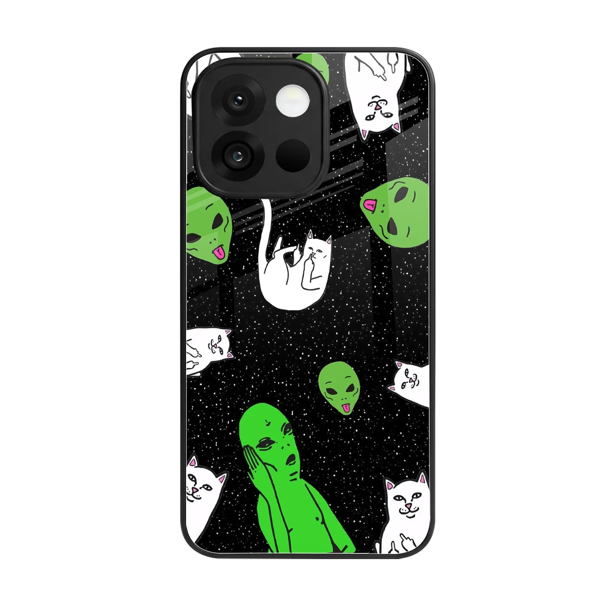 Space Kitty back phone cover | glass case for oneplus 13s